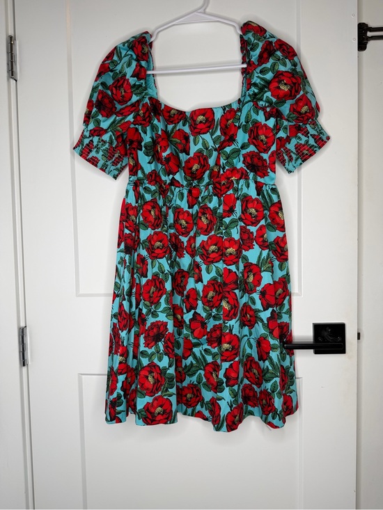 Alice + Olivia Dresses & Skirts - Alice + Olivia Red Floral Mini Dress on Turquoise